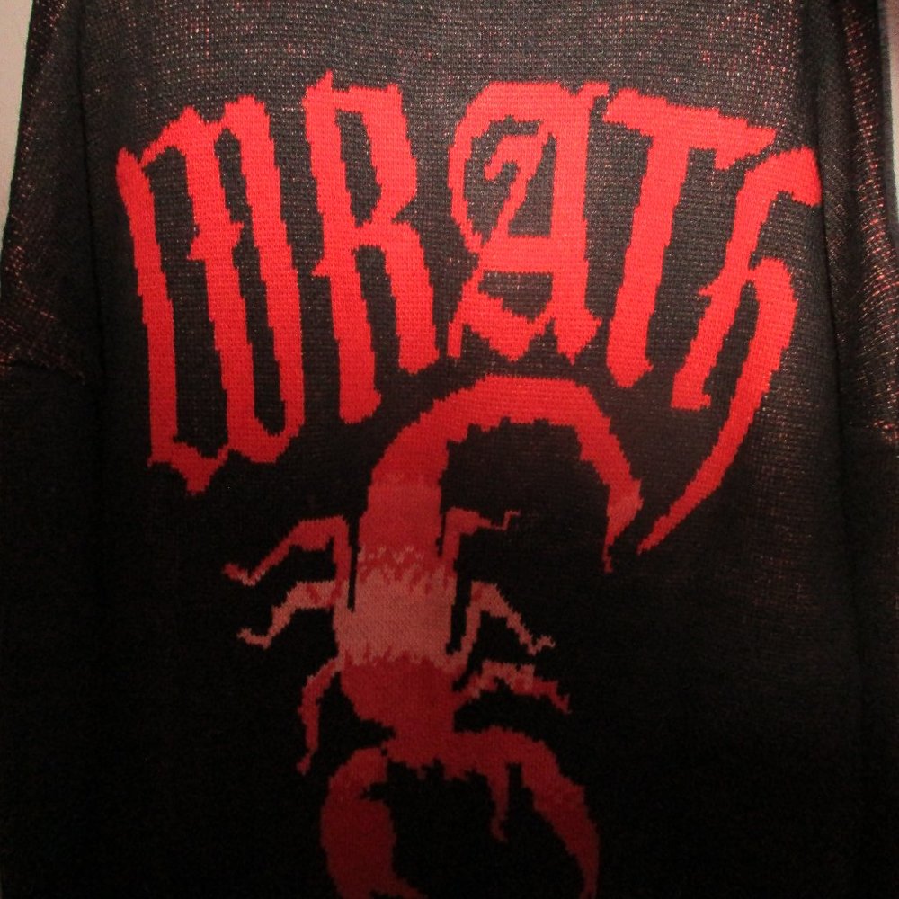 NWT SPIRIT JERSEY ~ WRATH SCORPION CARDIGAN SWEATER ~ XXL ~ ZIPPER ~ POCKETS - Picture 5 of 9
